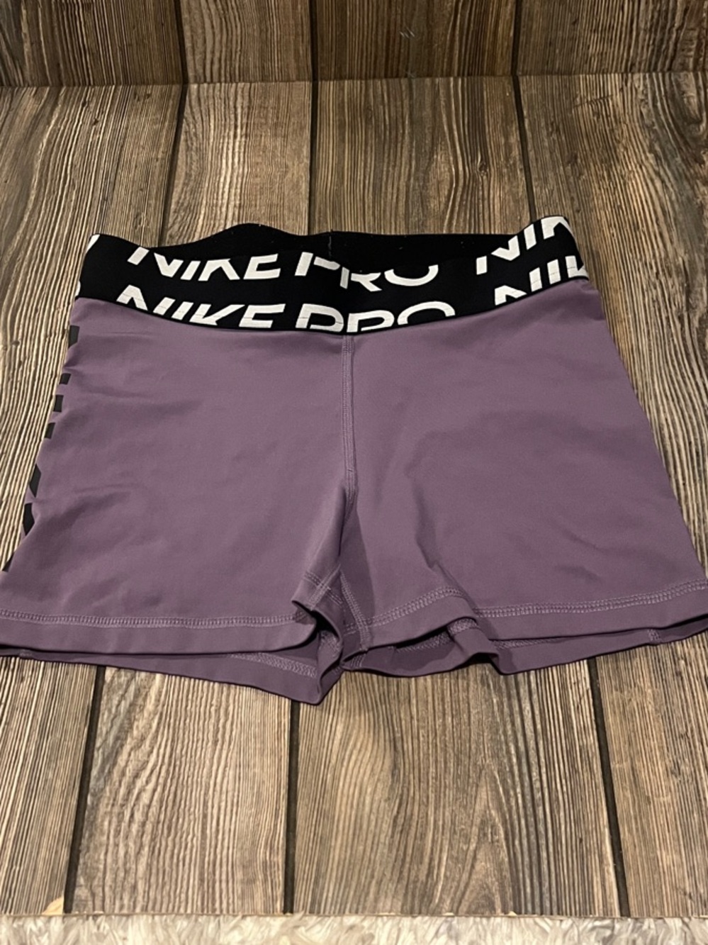 Nike Jr Purple Training Shorts with Black Branded Waistband